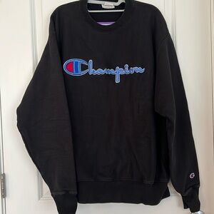 Champion Sweatshirt in Black, Men’s Size XL